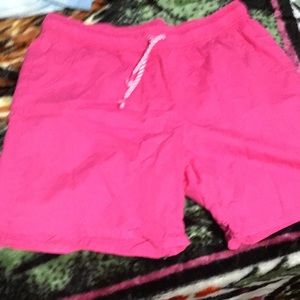 Blue and pink shorts